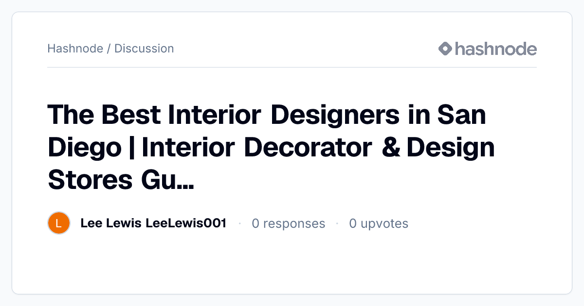 Discussion on "The Best Interior Designers in San Diego | Interior ...