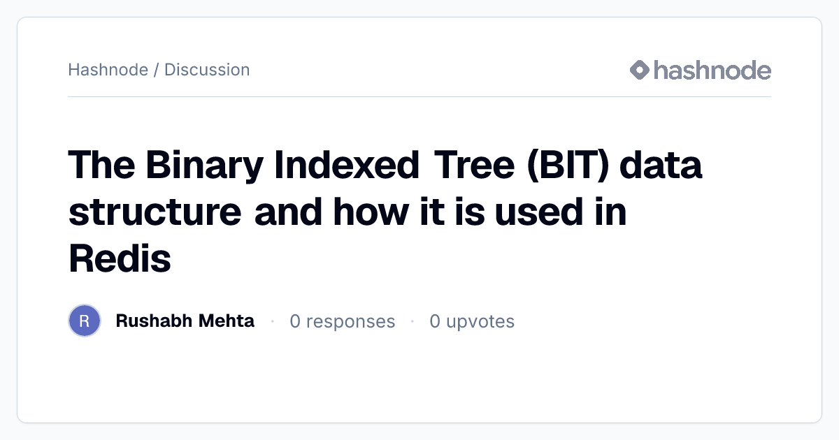Discussion on "The Binary Indexed Tree (BIT) data structure and how it ...