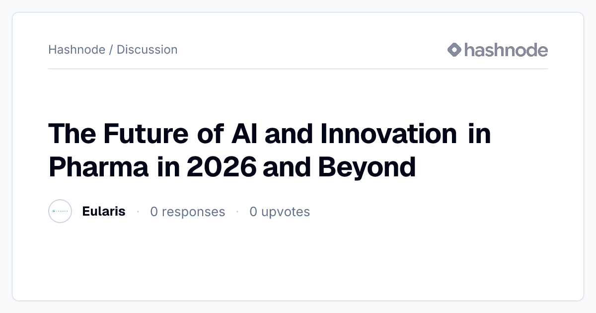 Discussion on "The Future of AI and Innovation in Pharma in 2026 and ...