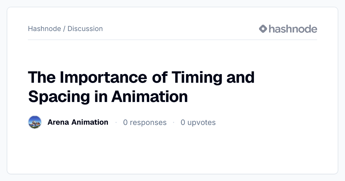 Discussion on "The Importance of Timing and Spacing in Animation ...