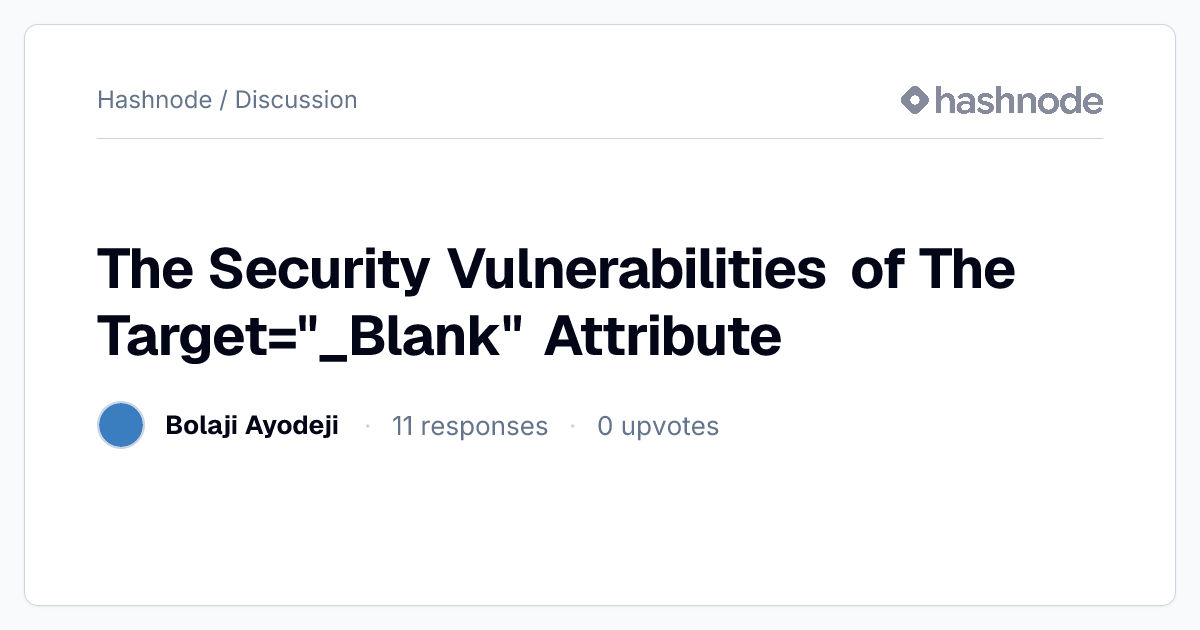Discussion on 