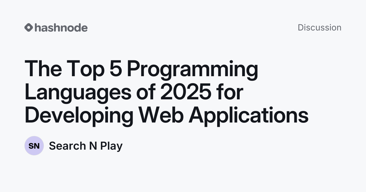 Discussion on "The Top 5 Programming Languages of 2025 for Developing ...