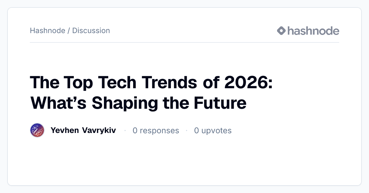 Discussion on "The Top Tech Trends of 2026: What’s Shaping the Future ...