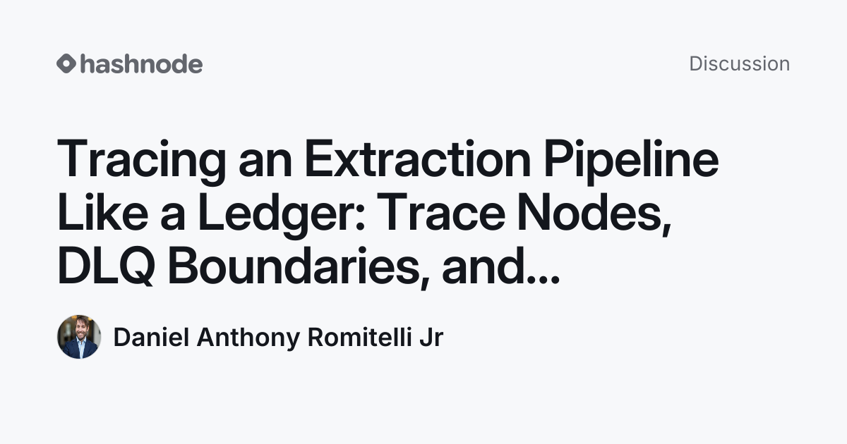 Discussion on "Tracing an Extraction Pipeline Like a Ledger: Trace ...