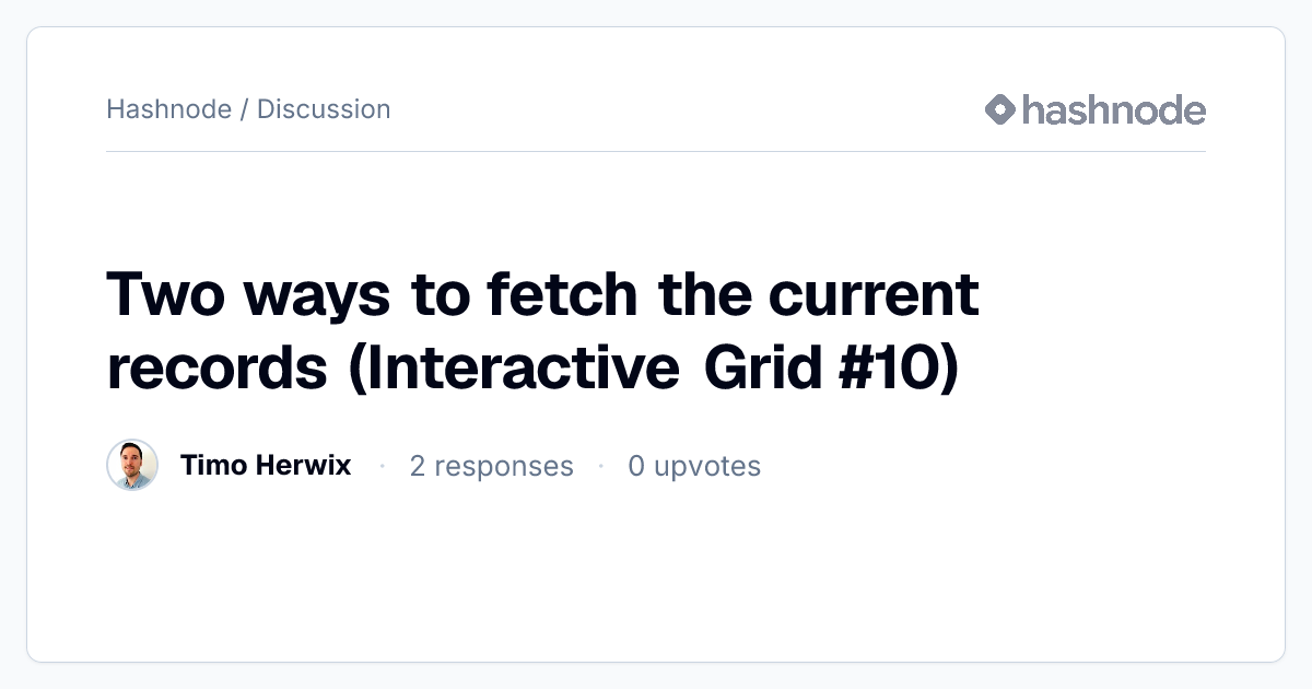 Discussion on 