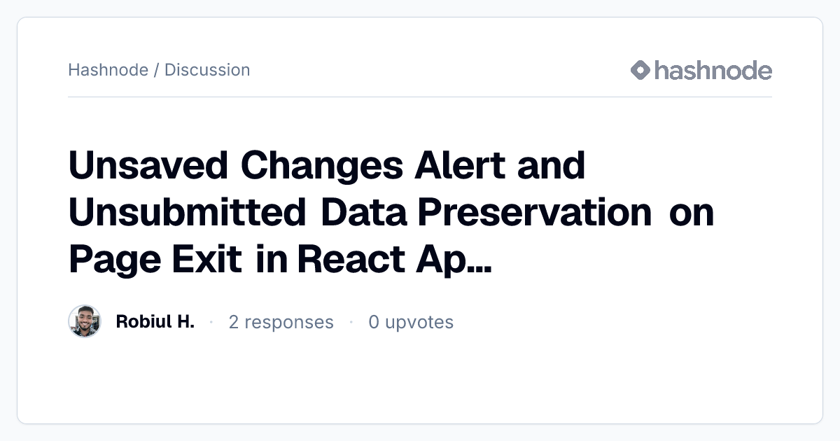 Discussion on 