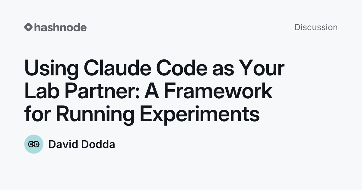 Discussion on "Using Claude Code as Your Lab Partner: A Framework for ...