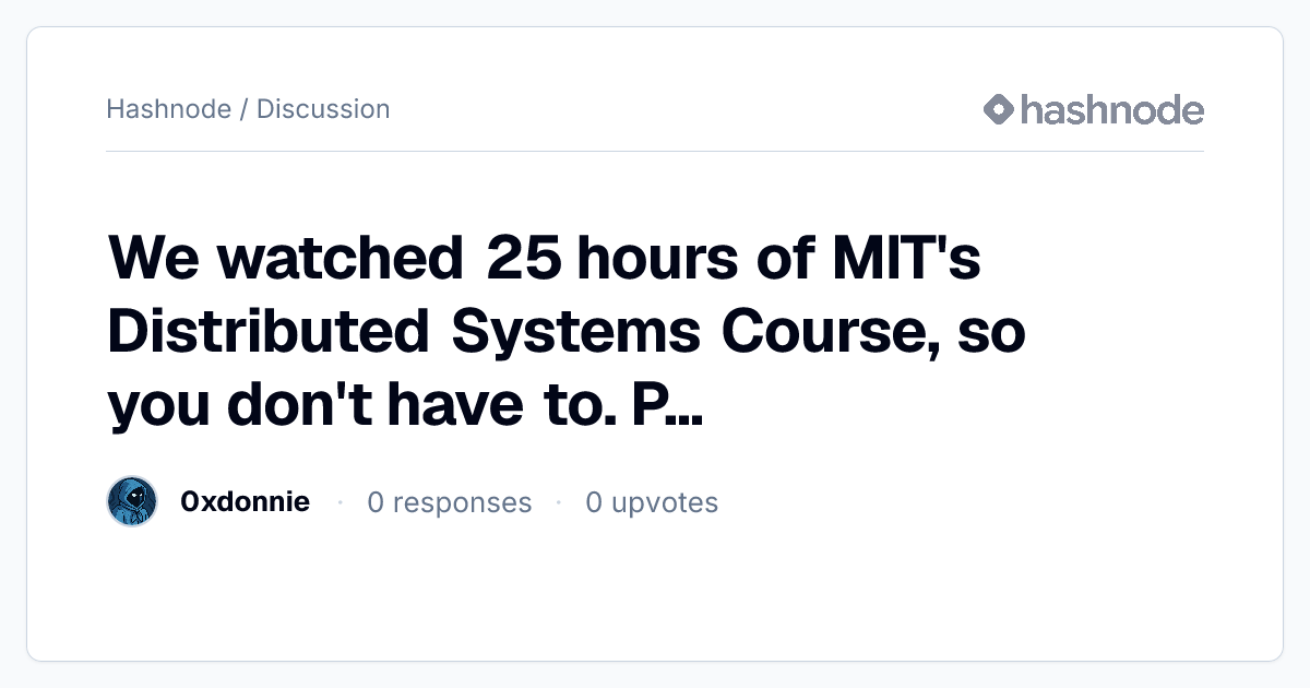 Discussion on 
