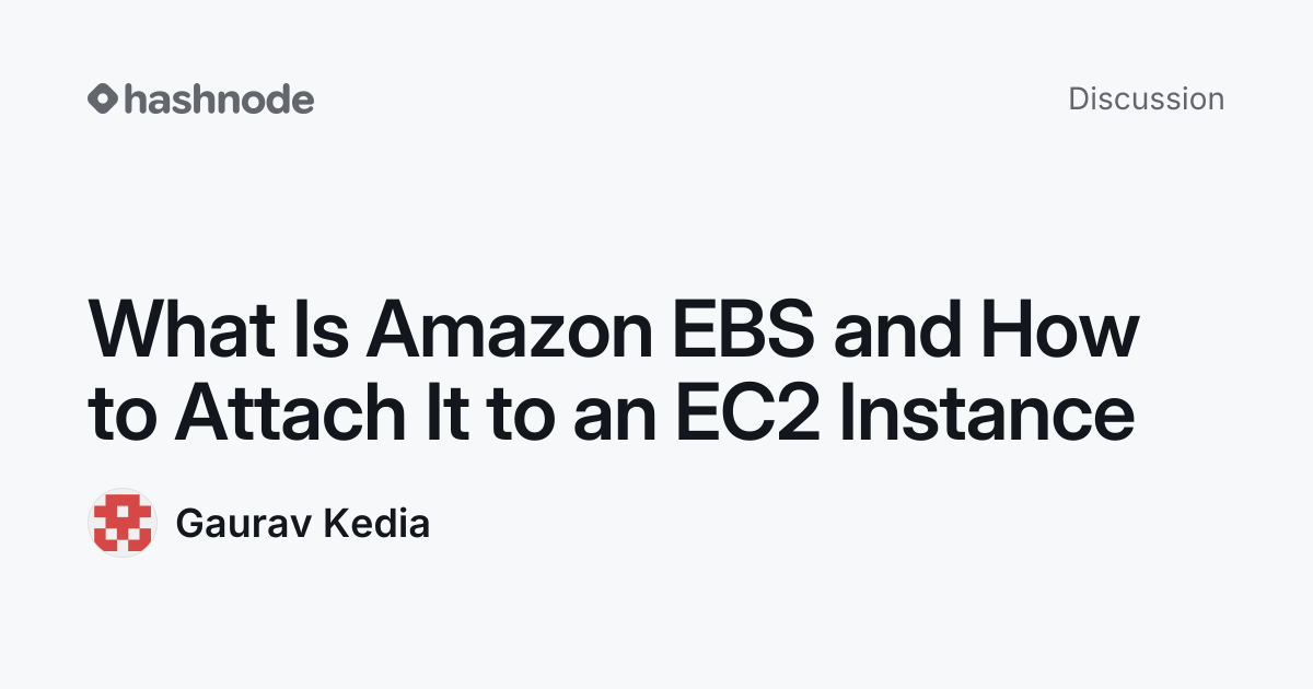 Discussion on "What Is Amazon EBS and How to Attach It to an EC2 ...