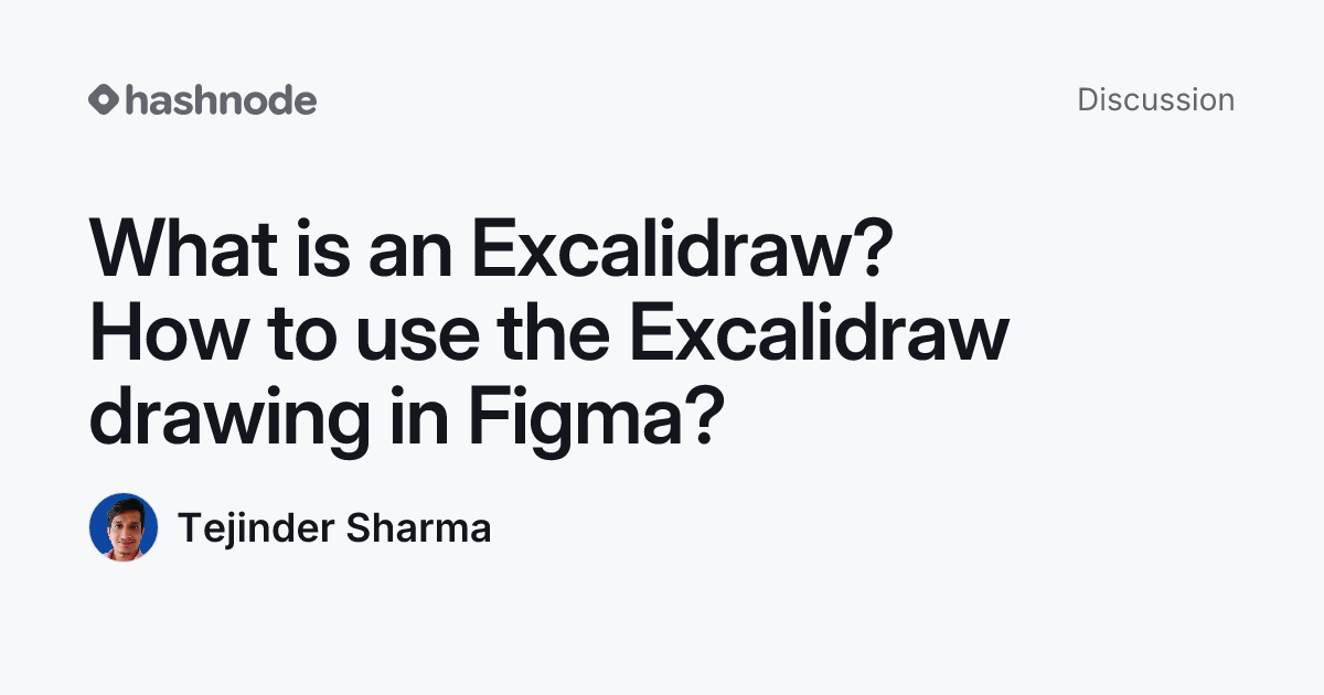 Discussion on "What is an Excalidraw? How to use the Excalidraw drawing ...