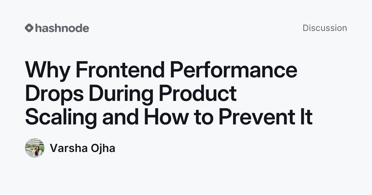 Discussion on "Why Frontend Performance Drops During Product Scaling ...