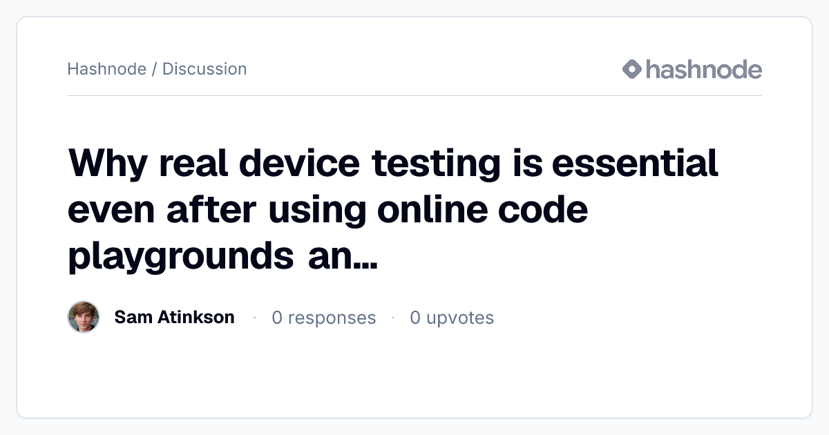 Discussion on 
