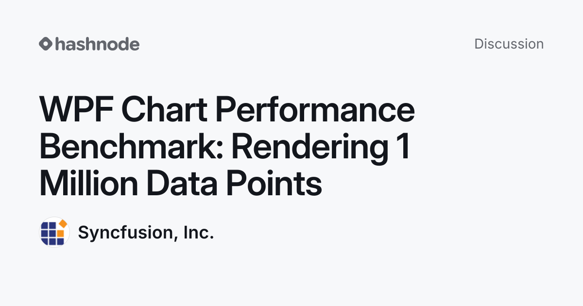 Discussion on "WPF Chart Performance Benchmark: Rendering 1 Million ...