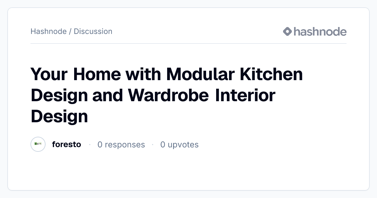 Discussion on "Your Home with Modular Kitchen Design and Wardrobe ...