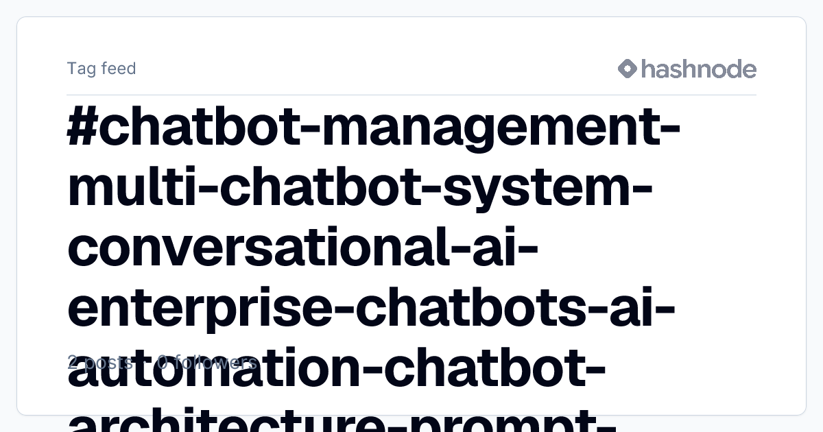 #chatbot-management-multi-chatbot-system-conversational-ai-enterprise ...