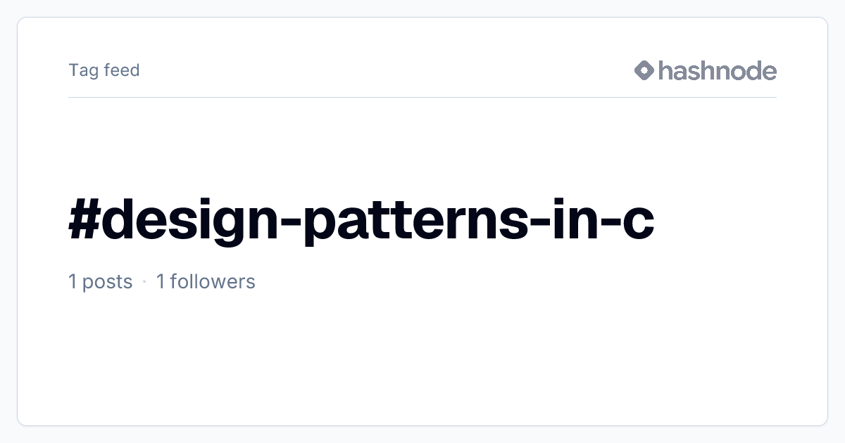 #design-patterns-in-c | Hashnode