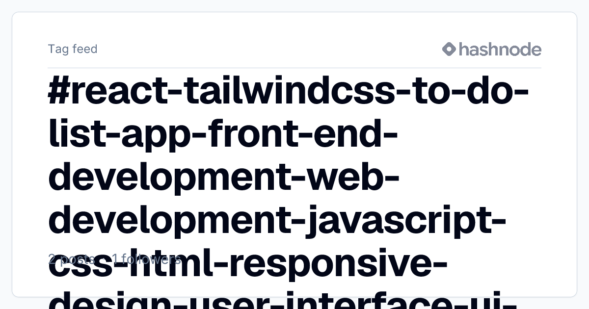 #react-tailwindcss-to-do-list-app-front-end-development-web-development ...