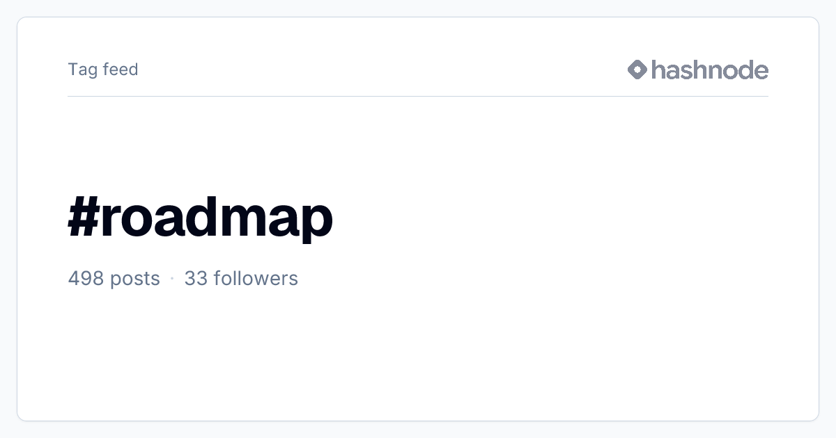 #roadmap | Hashnode