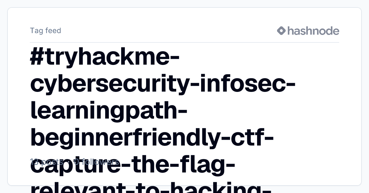 #tryhackme-cybersecurity-infosec-learningpath-beginnerfriendly-ctf ...