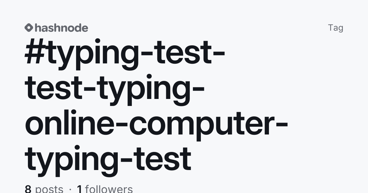 #typing-test-test-typing-online-computer-typing-test | Hashnode