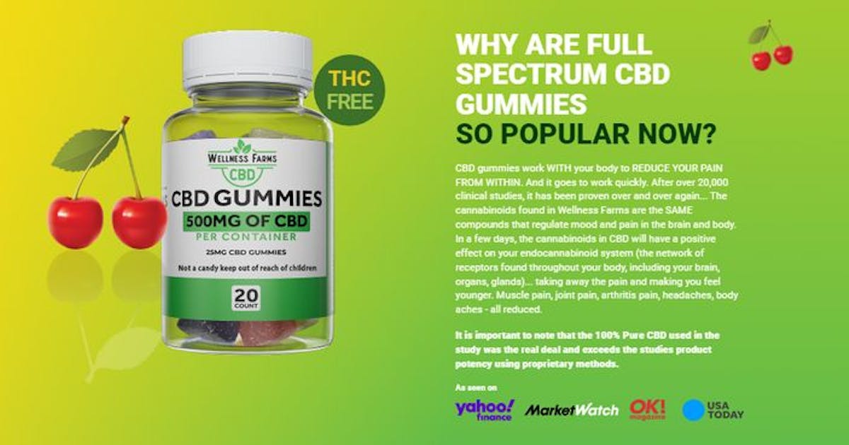 Wellness Farms CBD Gummies Ingredients, Side Effects