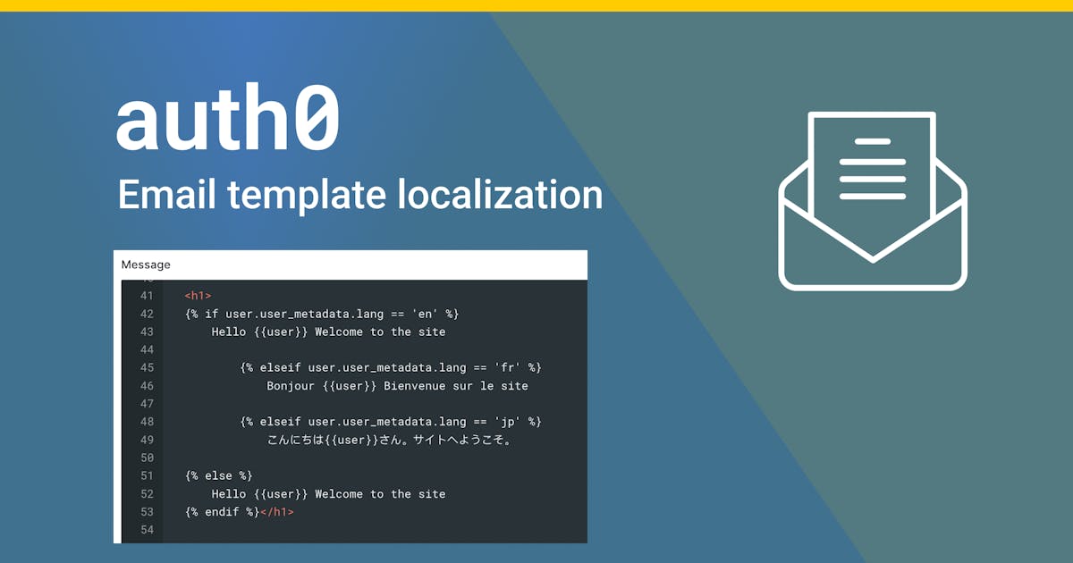 Use JSON to localize Auth0 email templates